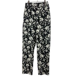Lucy & Yak black and white floral print 100% organic cotton pants size 30 or US8